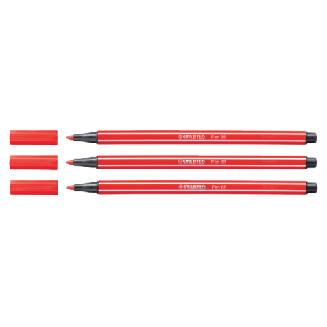 Feutre STABILO Pen 68/48 Medium rouge carmin