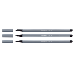 Feutre STABILO Pen 68/96 Medium gris foncé