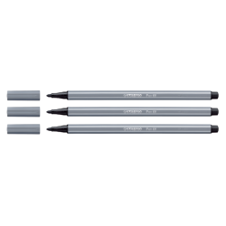 Feutre STABILO Pen 68/96 Medium gris foncé