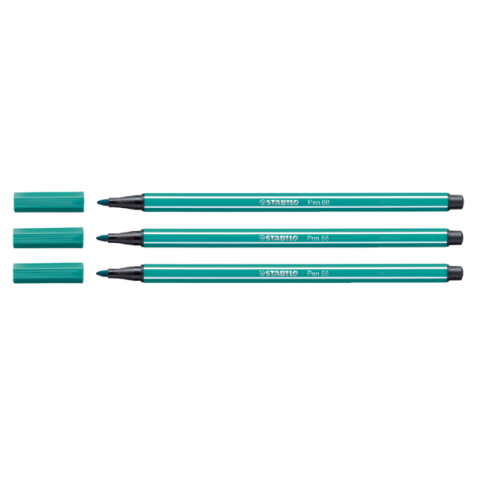 Viltstift STABILO Pen 68/51 medium turquoiseblauw