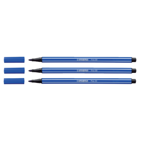 Feutre STABILO Pen 68/32 Medium bleu foncé