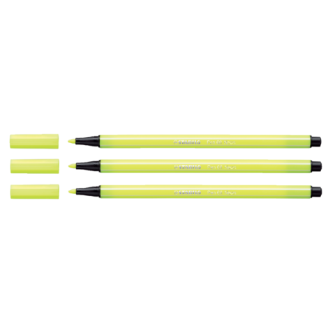 Viltstift STABILO Pen 68/024 medium neon geel