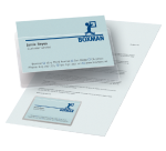 Etui cartes de visite Djois 95x60mm autocollant haut ouvert transparent 10 pièces