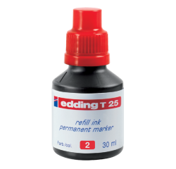 En_tinta rotulador edding t-25 rojo -frasco de 30 ml