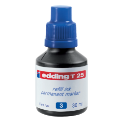 En_tinta rotulador edding t-25 azul bote 30 ml