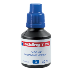 De_tinta rotulador edding t-25 azul bote 30 ml