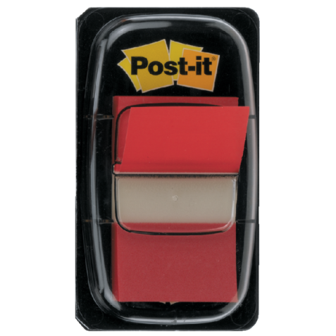 Indextabs 3M Post-it 680 25.4x43.2mm, rood