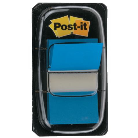 Marque-pages 3M Post-it 6802 25,4x43,2mm bleu