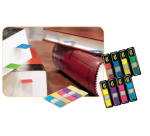 Plastic Post-It bookmarks - dispenser of 20 sheets
