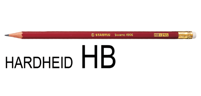 Potlood STABILO Swano grafiet 4906 HB met gumtop