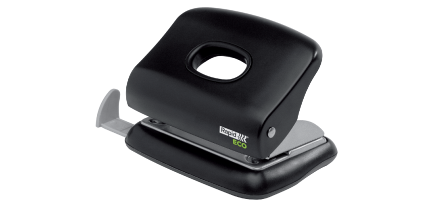 Rapid Fashion Eco 2-Hole Punch 20 Sheets Black