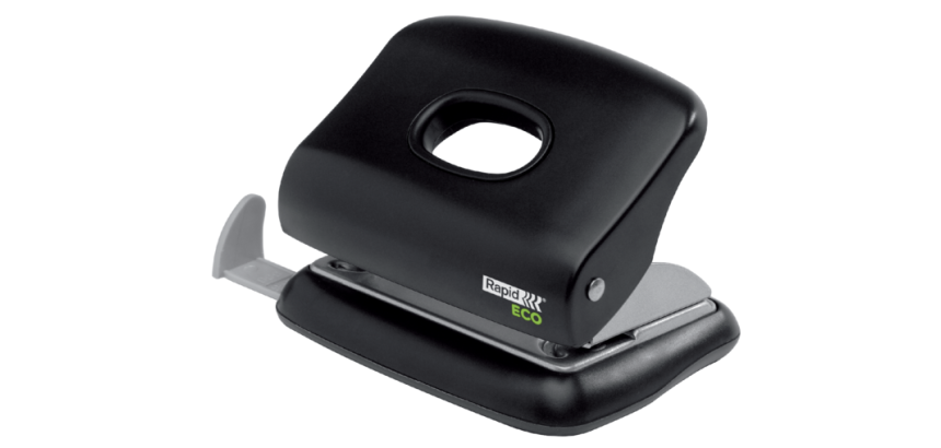 Perforateur Rapid Fashion Eco 2 trous 20 feuilles noir