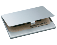 Visitekaarthouder Sigel VZ135 voor 15 kaarten 91x58mm graveerbaar aluminium mat zilver