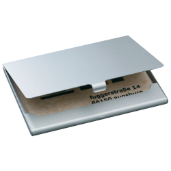 Porte-cartes de visite Sigel VZ135 15 cartes 91x58mm alu mat