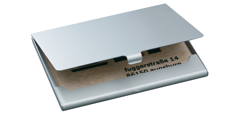 Porte-cartes de visite Sigel VZ135 15 cartes 91x58mm alu mat