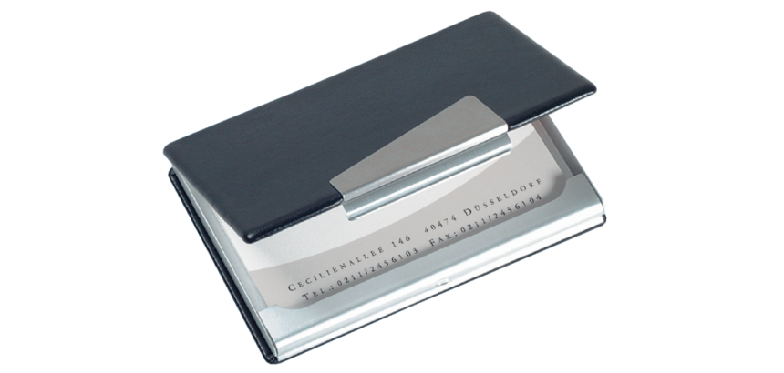 Porte-cartes de visite Sigel VZ131 20cartes aluminium/cuir