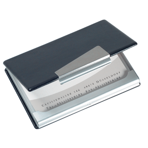 Porte-cartes de visite Sigel VZ131 20cartes aluminium/cuir