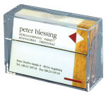 Visitekaartbox Sigel VA110 voor 100 kaarten 86x56mm acryl glashelder