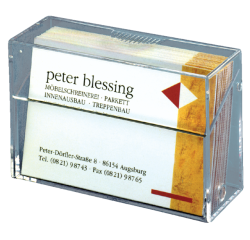 Visitekaartbox Sigel VA110 voor 100 kaarten 86x56mm acryl glashelder