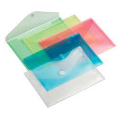 Pochette enveloppe Europel A5 paysage 250x180mm PP transparent blanc