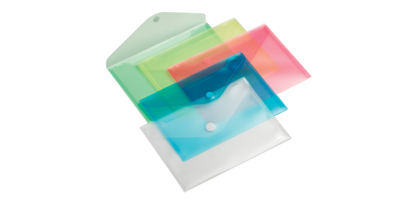 Pochette enveloppe Europel A5 paysage 250x180mm PP transparent blanc