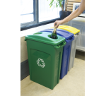 Afvalbak Rubbermaid Slim Jim Vented met luchtsleuven 87 liter grijs
