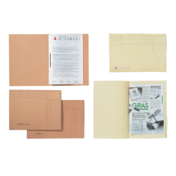 Dossiermap Djois A4 met snelhechter 300gr chamois