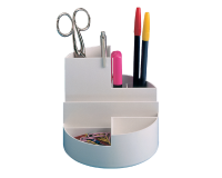 Organiseur MAULrundbox 7 compartiments Ø140x125mm blanc