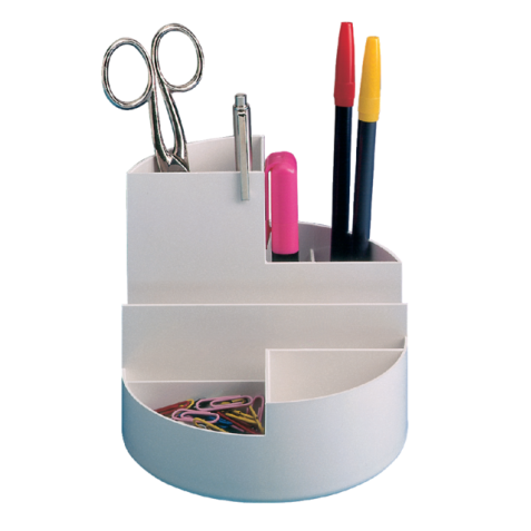 Organiseur MAULrundbox blanc 7 compartiments Ø14x12.5cm