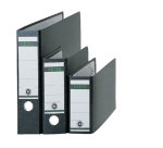 Classeur Leitz 1076 180° sans fente A5 paysage 77mm carton noir marbré