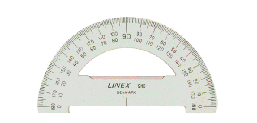 Linex 910 Ø100mm 180° Transparenter Winkelmesser