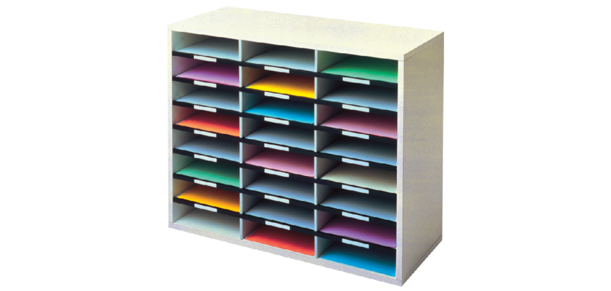 Casier Fellowes A4 24 cases 737x595x302mm gris clair