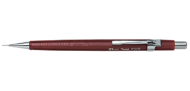 Pentel P205 Mechanical Pencil HB 0.5mm Red