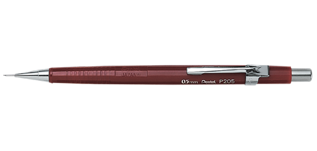 Pentel P205 Mechanical Pencil HB 0.5mm Red