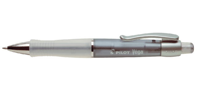 Stylo bille PILOT Vega transparent Medium noir