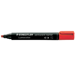 Viltstift Staedtler Lumocolor 350 permanent schuin rood