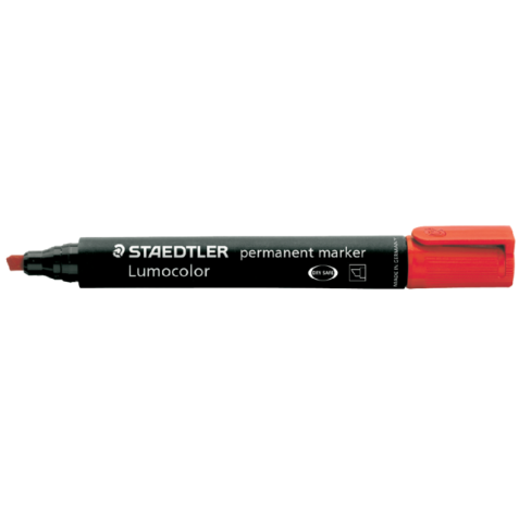 Marqueur Staedtler Lumocolor 350 permanent biseau 2-5mm rouge