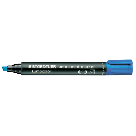 Marqueur Staedtler Lumocolor 350 biseau 2-5mm permanent bleu