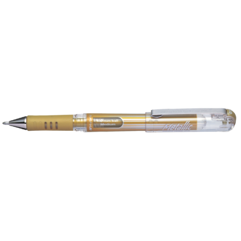 Gelschrijver Pentel K230M medium metallic goud
