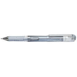 Stylo Gel Pentel K230M Medium argent