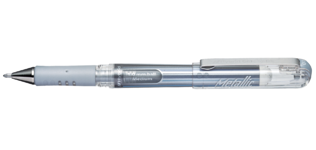 Pentel Gel Pen K230M Medium silver