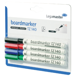 Whiteboardmarker Legamaster TZ 140 rond 1mm assorti blister à 4 stuks