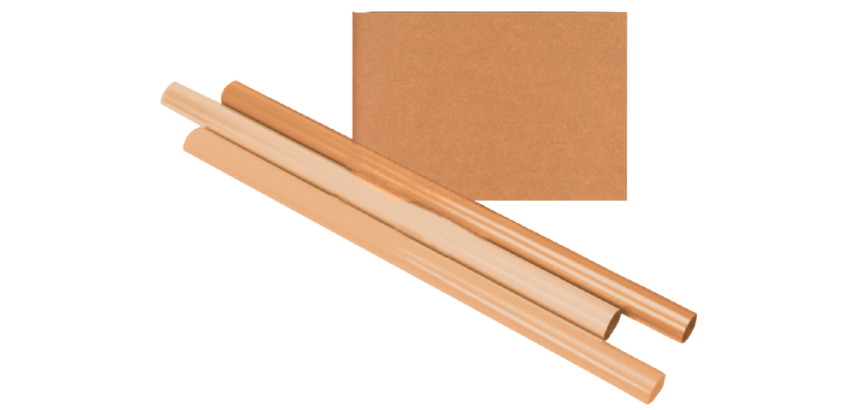 Inpakpapier Kraft gestreept 60gr 100cm x 10m op rol