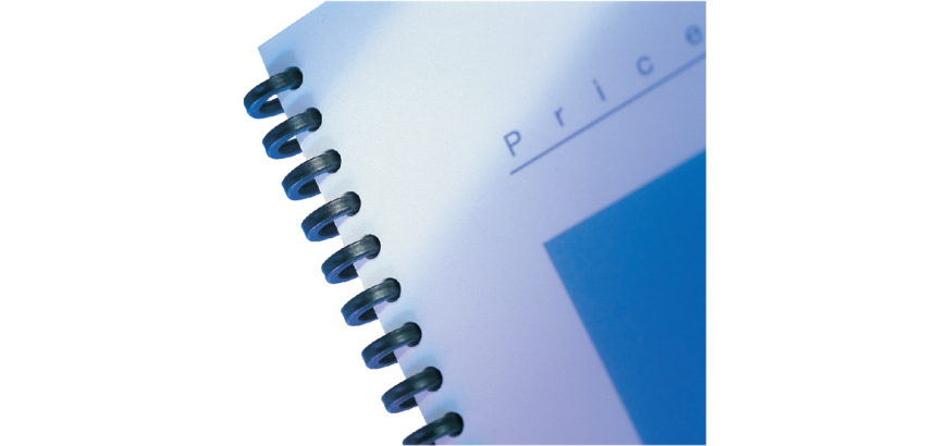 Peigne de reliure GBC Click 34 anneaux 8mm noir 50 pièces