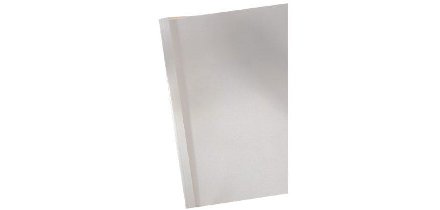 Thermische omslag GBC Optimal A4 3mm transparant/wit 100stuk