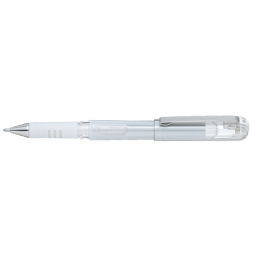 Gelschrijver Pentel K230M medium metallic wit