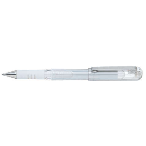 Gelschrijver Pentel K230M medium metallic wit