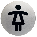 Infobord pictogram Durable 4904 wc dames rond 83Mm