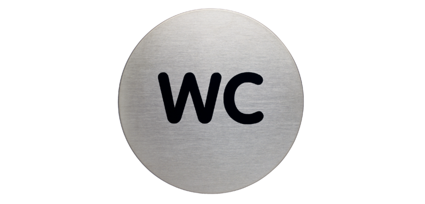 Durable Pictogram 4907 WC round 83mm