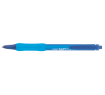 Stylo bille BIC Soft Feel Clic Grip Medium bleu blister 15 pièces